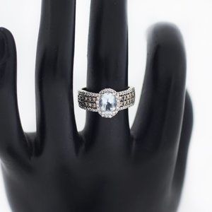 LeVian Grand Genuine Aquamarine, Chocolate and White Diamonds Ring
